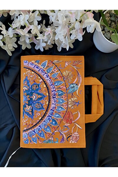 DUTTDİKİM Kitçan Patterned Book Bag 17X24 cm |   Water Repellent Fabric, Dtf Printed, Handmade