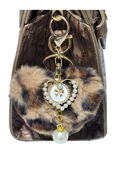 ARBABAG&ACCESSORY LEOPAR DESENLİ KÜRK ASTAR - ALAŞIM MRTAL FİGÜR MODEL ÇANTA AKSESUAR- ANAHTARLIK