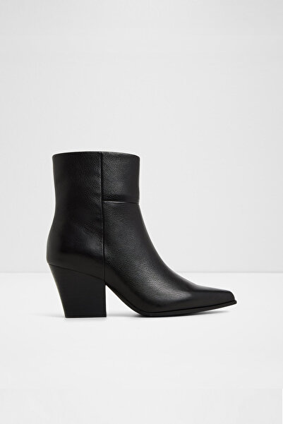 Aldo SHANAH - Γυναικείες μπότες Western με φερμουάρ, μαύρες, από γνήσιο δέρμα, με τακούνι