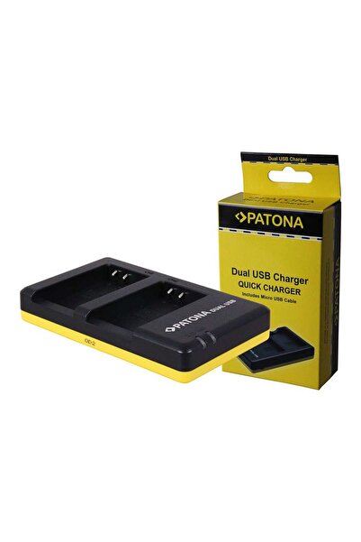 Patona Încărcător dual pentru Nikon ENEL20 EN-EL20, inclusiv cablu Micro-USB