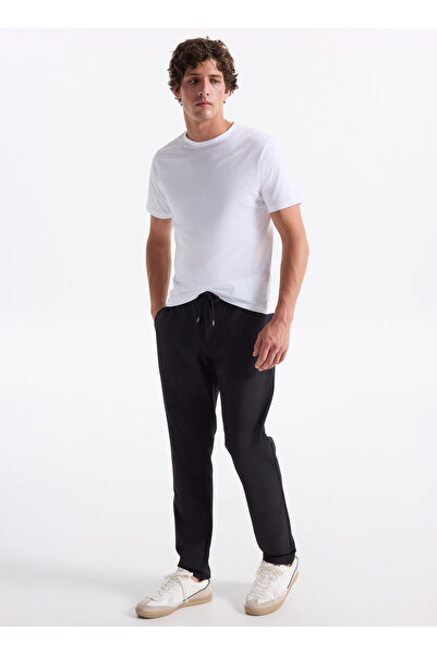 GMG FIRENZE Normal Bel Normal Paça Jogger Siyah Erkek Pantolon GU25MFW01011