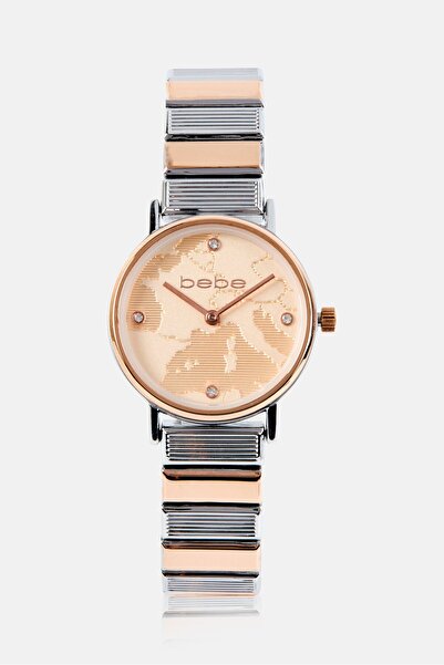 Bebe Women 4795L/02 Round Stainless Steel Analog Watch 30mm, Multicolor