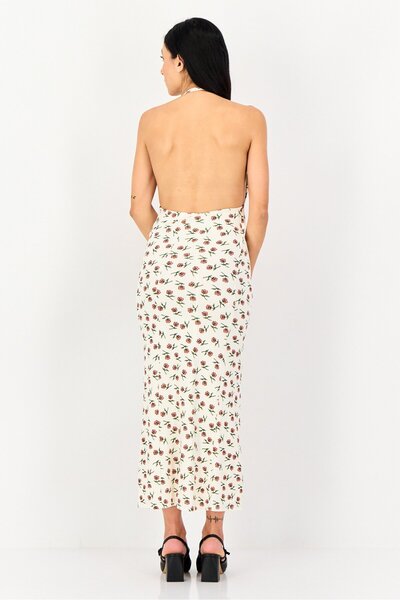 Forever 21 Women Floral Print Midi Dress, Multicolor