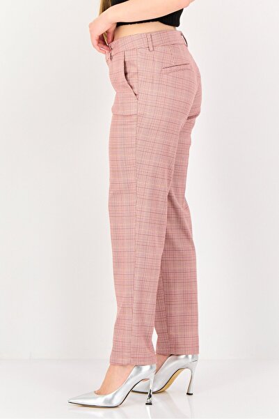 Reiko Women Cigarette Fit Checkered Dress Pants, Multicolor