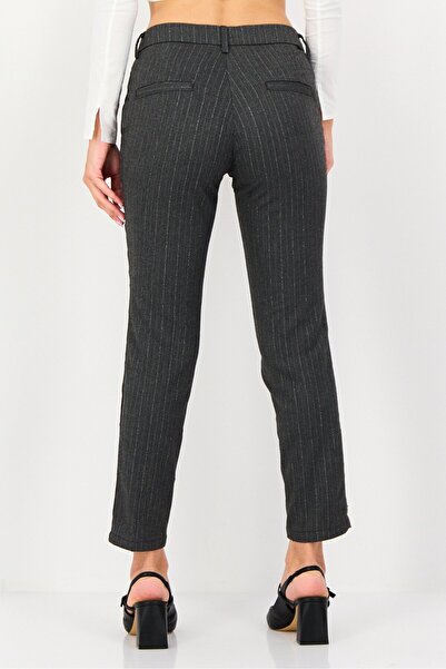 Reiko Women Cigarette Fit Stripe Straight Leg Pants, Multicolor