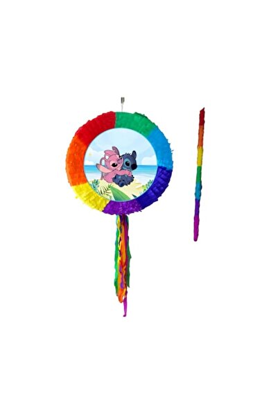 OEM Pinata Stitch și Angela, diametru 42 cm + băț, pinata multicoloră