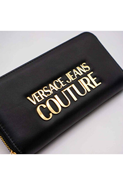 VERSACE JEANS COUTURE WOMEN'S BLACK WALLET - SAFFIANO