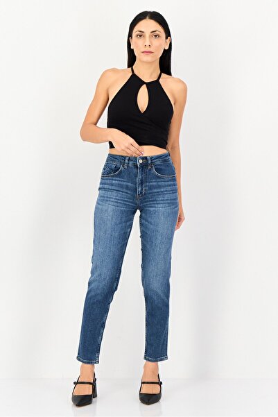 Reiko Women Tapered Fit Washed Stretchable Jeans, Blue