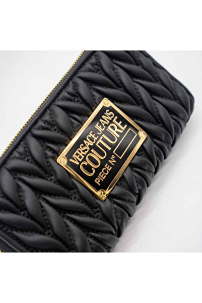 VERSACE JEANS COUTURE PORTOFEL – NEGRU CU DETALII AURII
