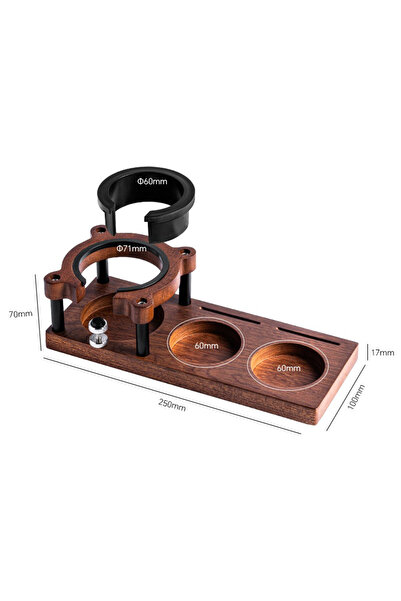 Choice حامل محطة قاعدة دك القهوة الخشبية مستطيل الشكل 51/53/54/58 مم، حامل فلتر القهوة، حامل شاشة الفلتر