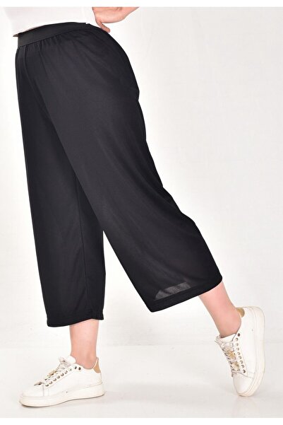 By Piera 100% Cotton Women's Trouser Skirt Shaped Innerwear Lining Ankle Length Black