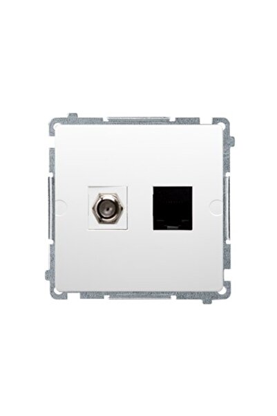 Other Modul mufă antenă RJ45 Cat6 tip F alb