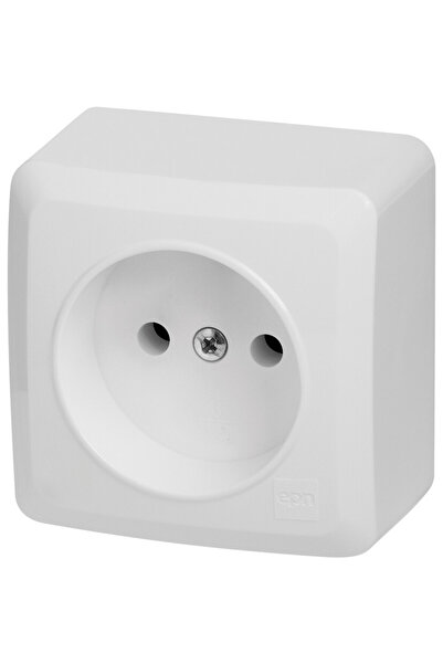 Other Priză BERG albă 2P IP20, design minimalist