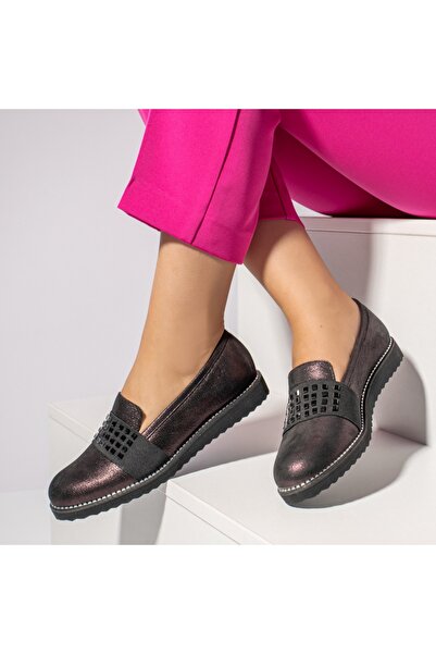 BMoD Pantofi sport damă din piele bordo cu strasuri aplicate MOD04264