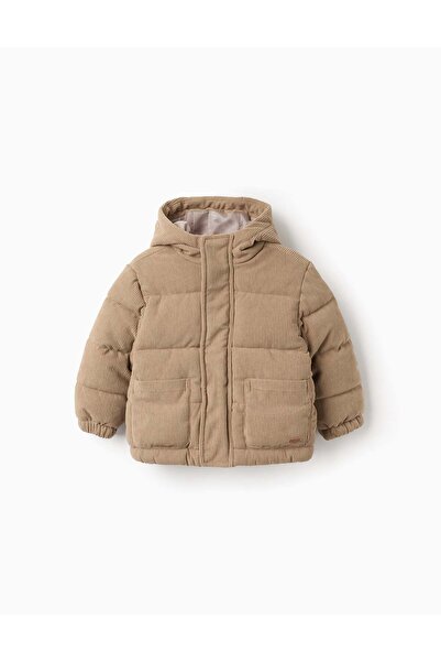 Ziddy Padded Jacket with Hood for Baby Boys, Brown
