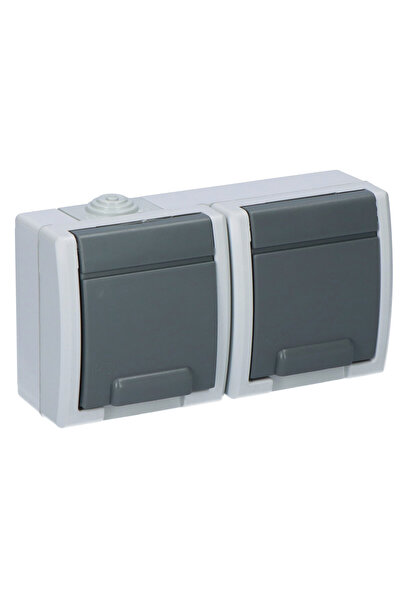 Other Priză de suprafață AQUANT cu 2 căi, IP55, gri