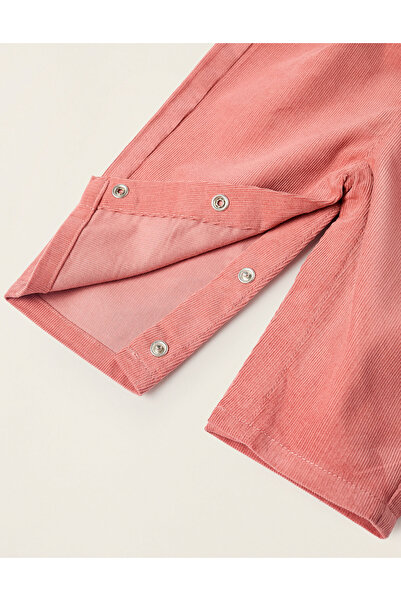 Ziddy Corduroy Dungarees for Newborn Girls, Coral