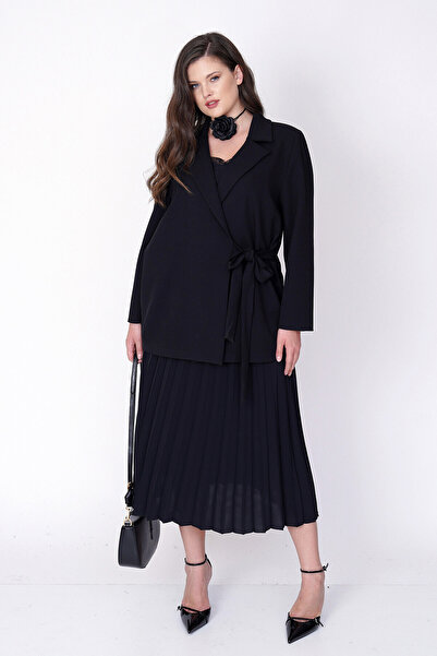 Büyük Moda Belted Blazer Jacket