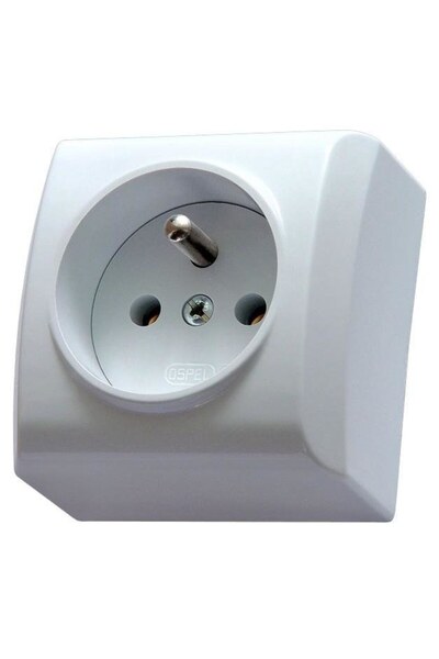 Other OSPEL BIS Priză de suprafață cu împământare albă IP20