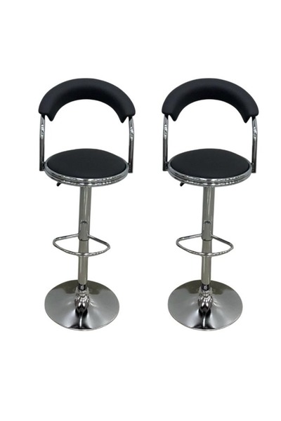 smart home طقم كرسي بار من قطعتين - كرسي مرتفع دوار للمطابخ والمقاهي - مقعد ق...