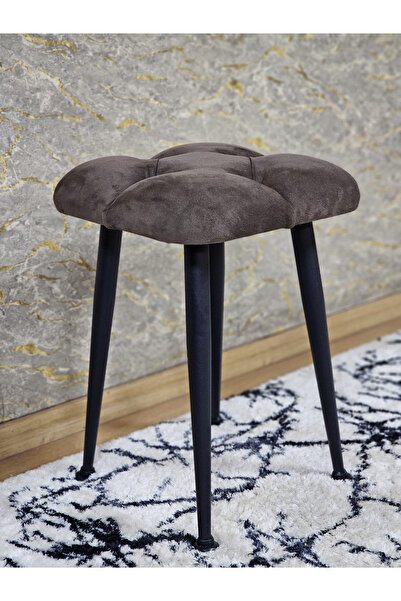 ZAFİR Kare Siyah Boyalı Konik Ayaklı Tabure - Oturak - Bar Taburesi - Ayaklı Tabure