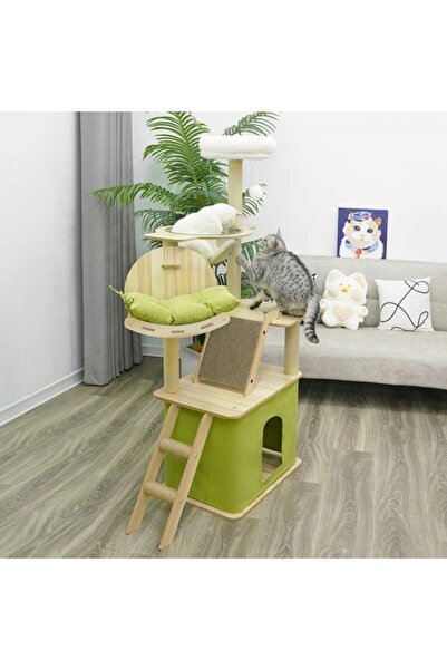 Golden cat Mekidulu Cat Tree - 150cm Cat Tower for Indoor Cats