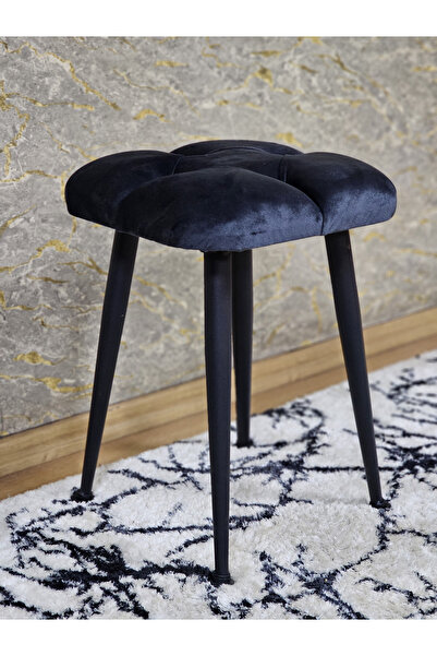 ZAFİR Kare Siyah Boyalı Konik Ayaklı Tabure - Oturak - Bar Taburesi - Ayaklı ...