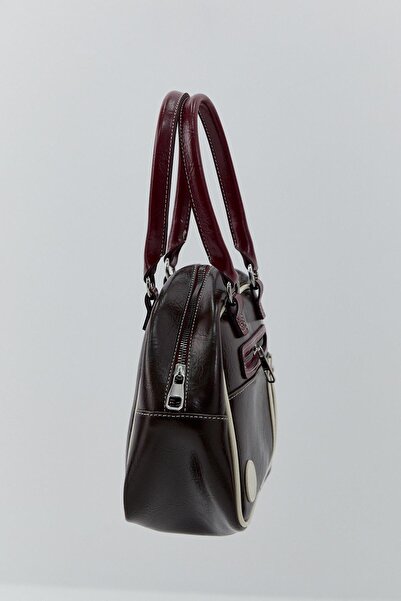 MARKALİSTE Τσάντα μπόουλινγκ καφέ