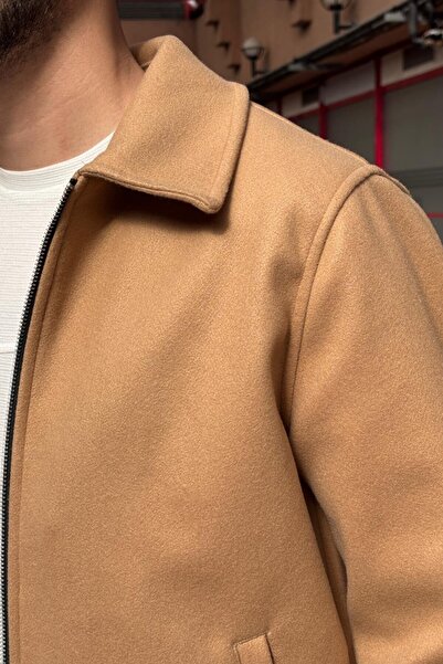 inpool Men'S, Standard-Fit, Zipper Detail, Shirt Collar, Cashmere Jacket 626