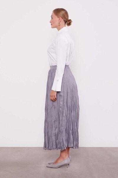 Levidor Anthracite Crinkled Model Skirt