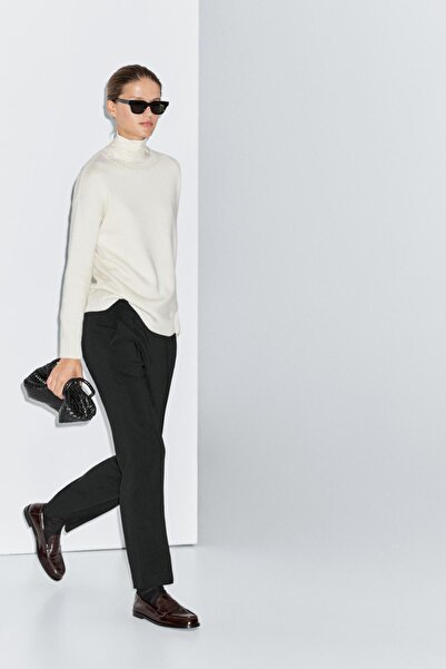 Massimo Dutti Dikiş detaylı krepe pantolon