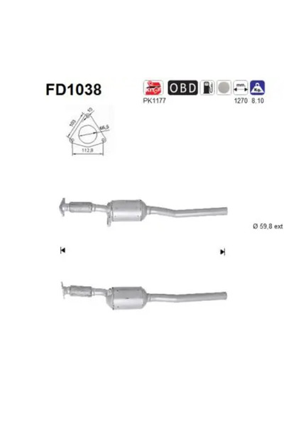As Filtru Funingine/Particule Sist.De Esapament Renault Laguna 3/Laguna Cupe
