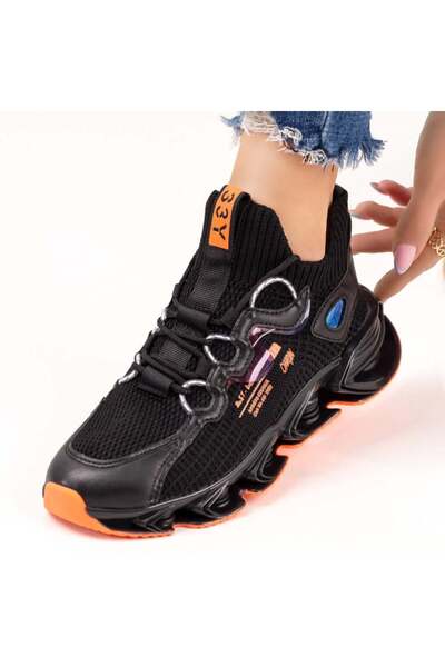 BMoD Pantofi sport negri din material textil pentru femei MOD03830