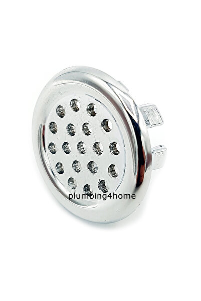 Other Overflow Cover with Mesh, Chrome Finish, 19-23mm