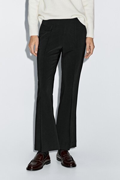 Massimo Dutti Dikiş detaylı krepe pantolon