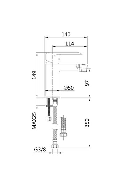 Other Siros black floor-standing bidet tap