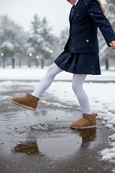 MUGGO FROZİE Παιδικά μίνι μποτάκια με χοντρή σόλα με φτερά για καθημερινή χρήση