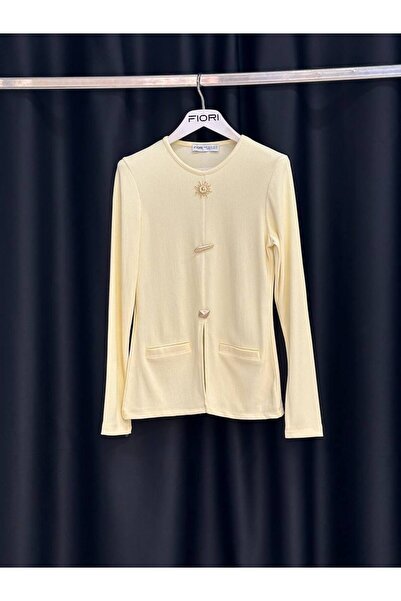 FioriModa Μακρυμάνικη μπλούζα με αξεσουάρ Drapeli Sun