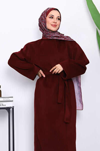 İmajButik Μπουφάν με καστανό χρώμα με κορδόνια