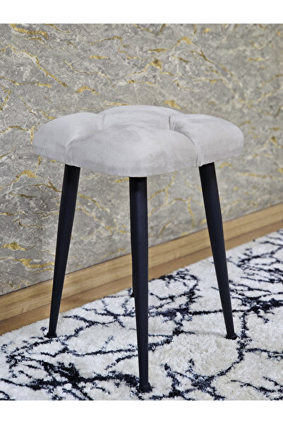 ZAFİR Kare Siyah Boyalı Konik Ayaklı Tabure - Oturak - Bar Taburesi - Ayaklı ...