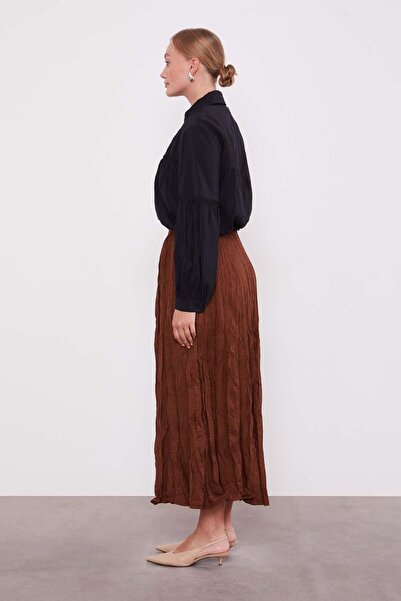 Levidor Coffee Crinkle Model Skirt