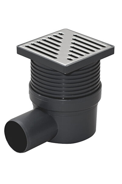 Other Grătar de canalizare 100x100mm, înălțime reglabilă, ieșire laterală