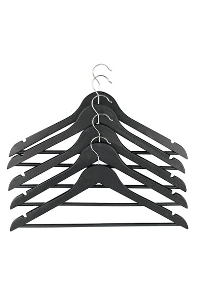 OEM Set 5 umerașe din lemn, 46cm, negre