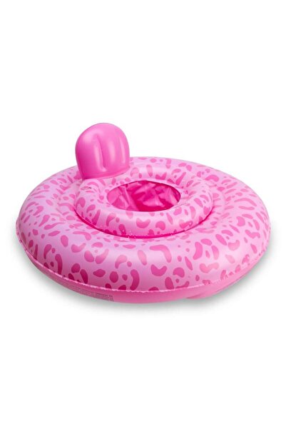 Swim Essentials Leopard Pink Bebek Sırt Destekli Yüzme Simidi 0-1 Yaş