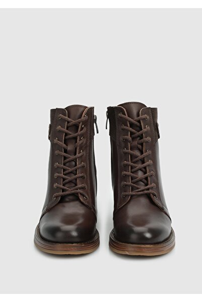 Provoq Brown Leather Women's Boots