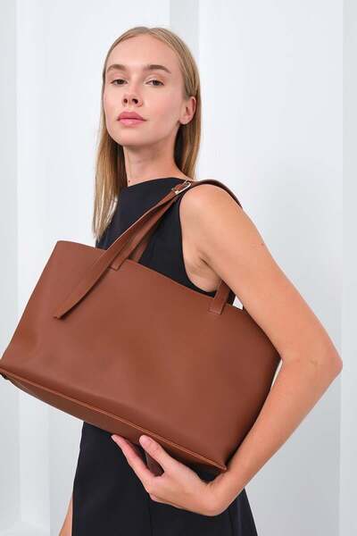 Shule Bags حقيبة كتف جولي للاستخدام اليومي باللون البني