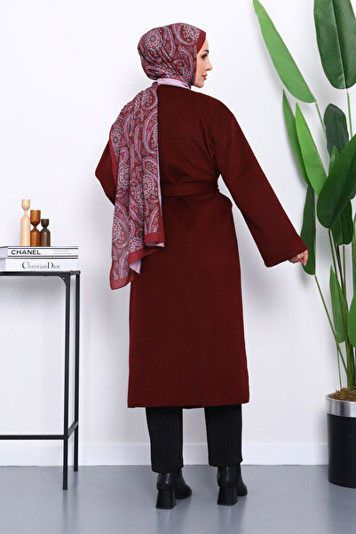 İmajButik Μπουφάν με καστανό χρώμα με κορδόνια