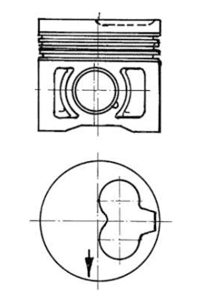 Kolbenschmidt Piston Audi 100 C3/100 C4/80 B3 Limuzina Seat Cordoba/Ibiza 2/Inca