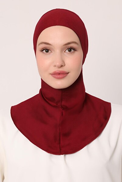 Levidor Burgundy Hijabchi Neck Collar Bonnet