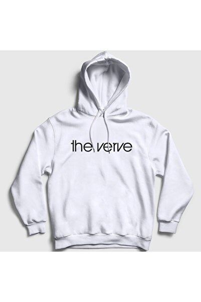 Presmono Unisex White Logo the Verve Hooded Sweatshirt 578759Tt